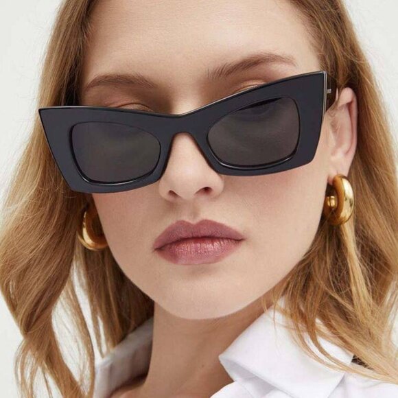 Saint Laurent SL702 002 Sunglasses - Dark Havana Frame, Grey Lenses - Picture 4 of 12